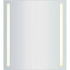 L E D 40 X 36 inch Brushed Aluminum Wall Mirror, Bluetooth Speakers