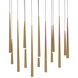 Cascade 14 Light 10 inch Aged Brass Multi-Light Pendant Ceiling Light