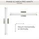 Phase 6.2 LED 36 inch Brushed Nickel Linear Vanity Light Wall Light