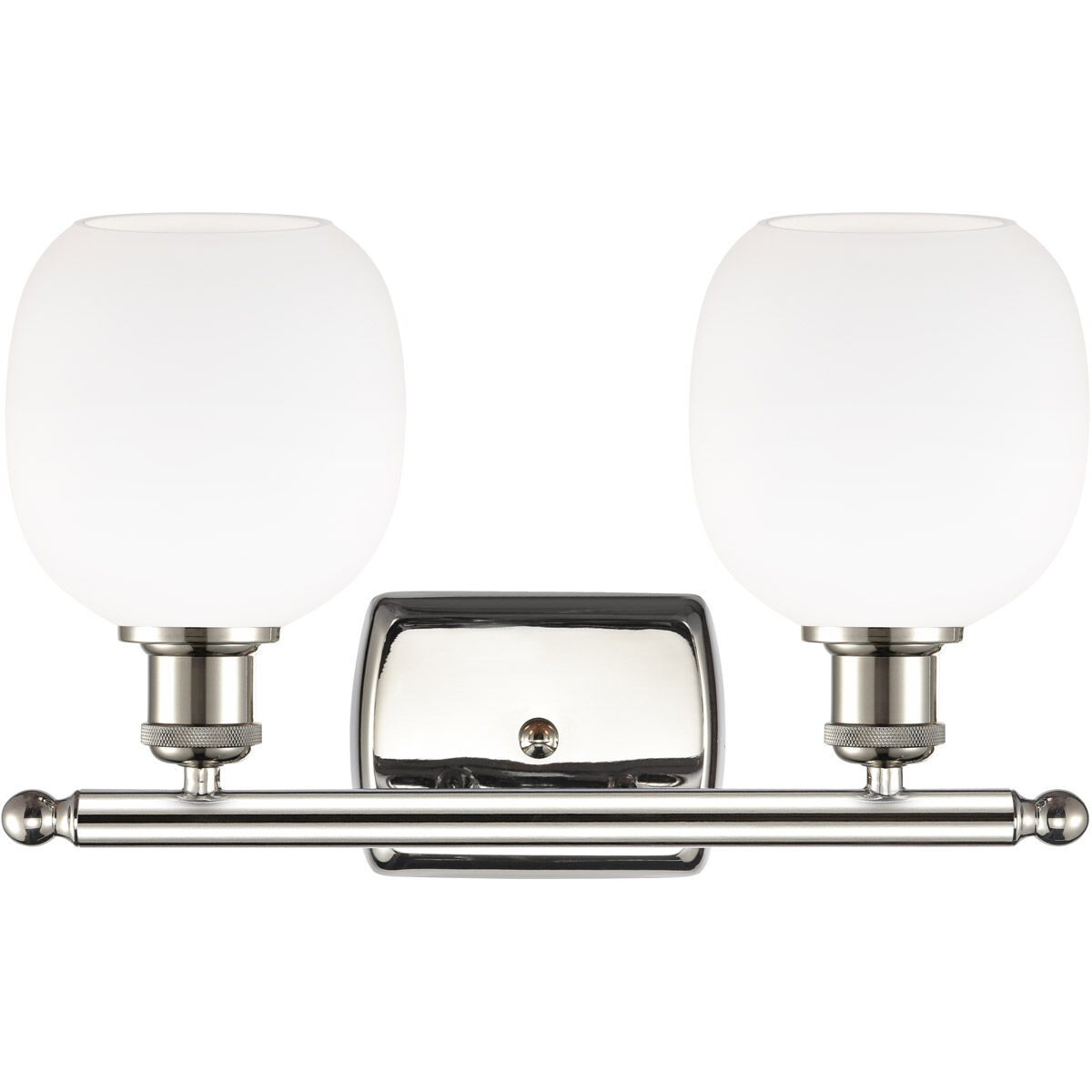 Ballston Belfast LED 16 inch Polished Nickel Bath Vanity Light Wall Light in Matte White Glass, Ballston