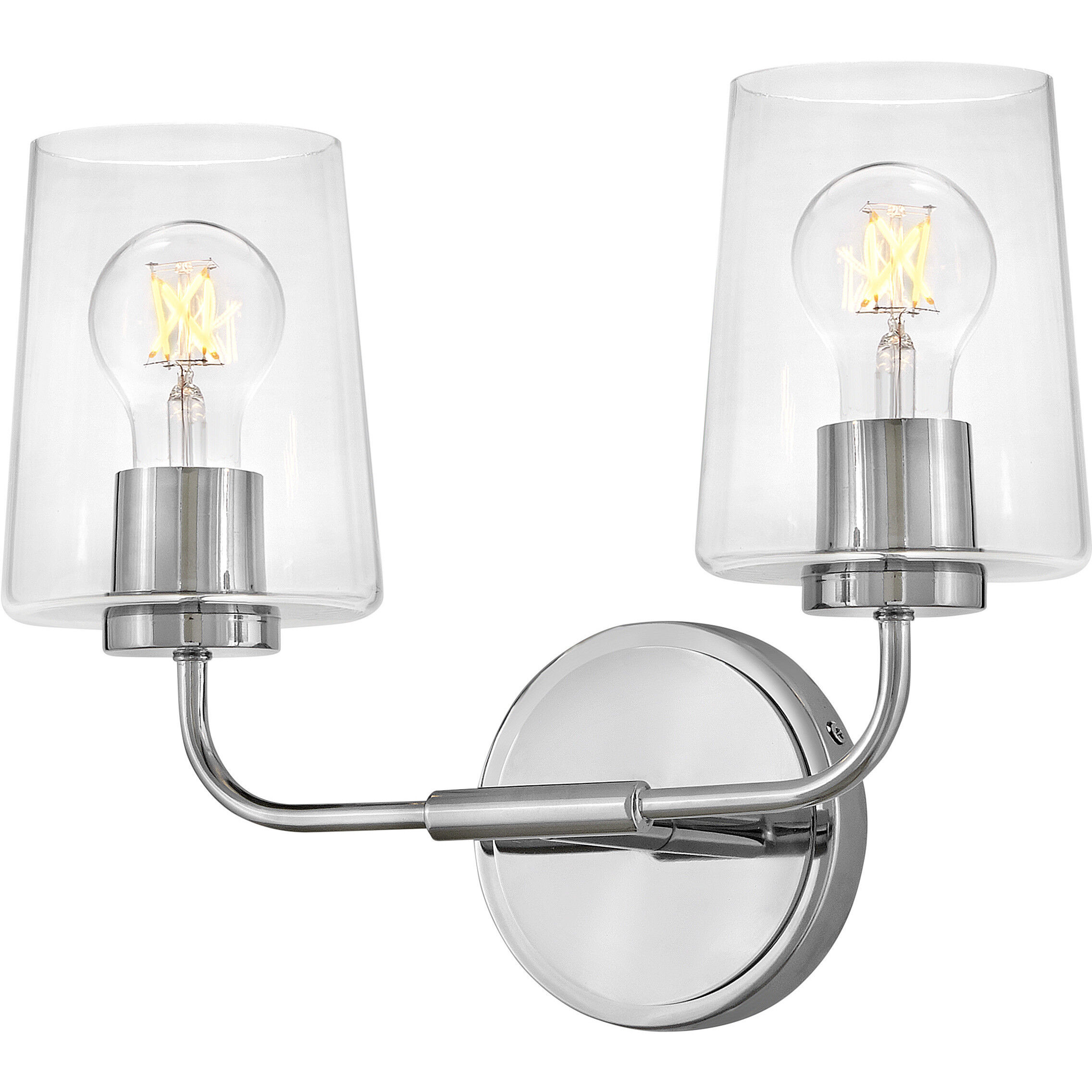 Kline 2 Light 14.25 inch Chrome Bath Wall Light in Clear