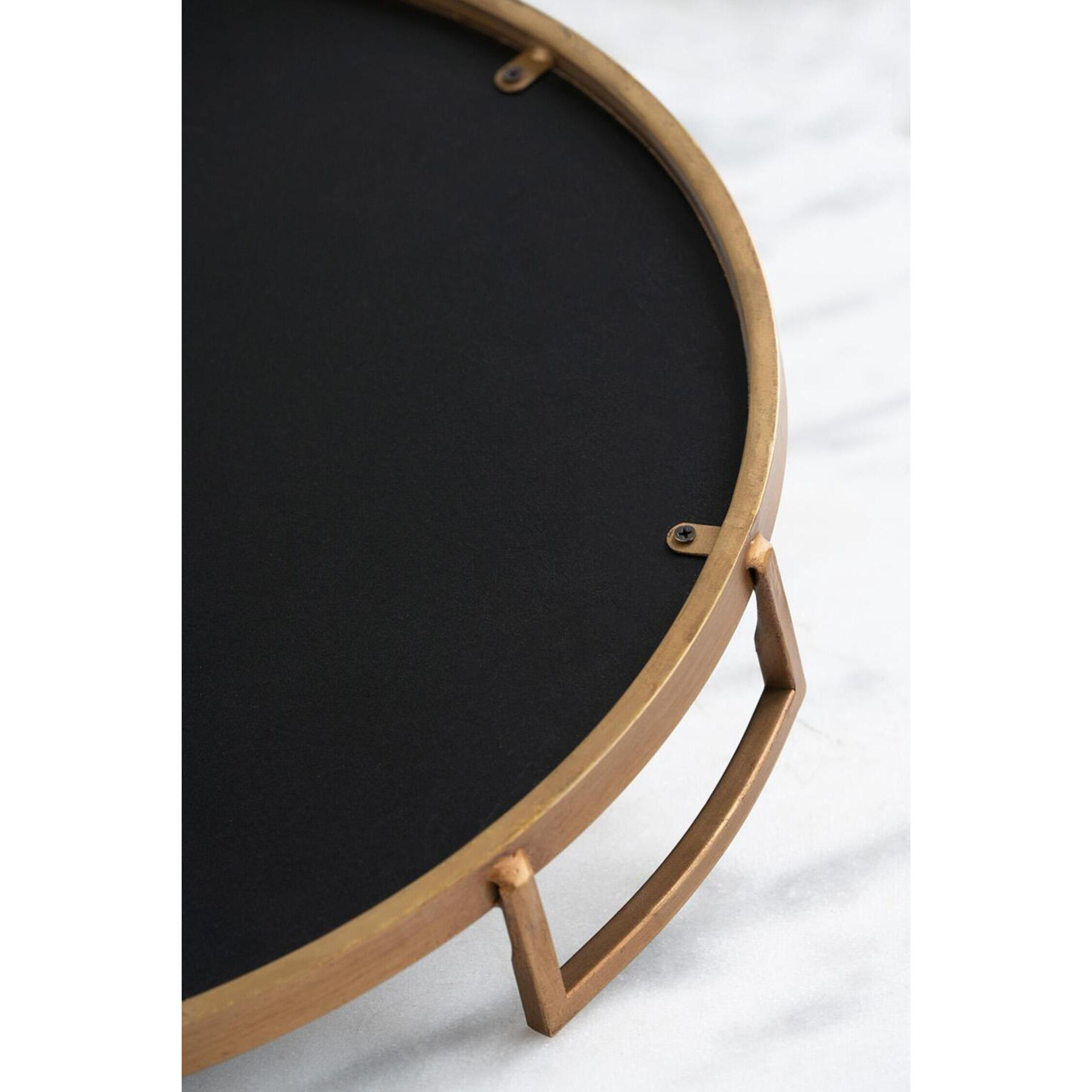 Anita Gold and Black Tray, Set of 2
