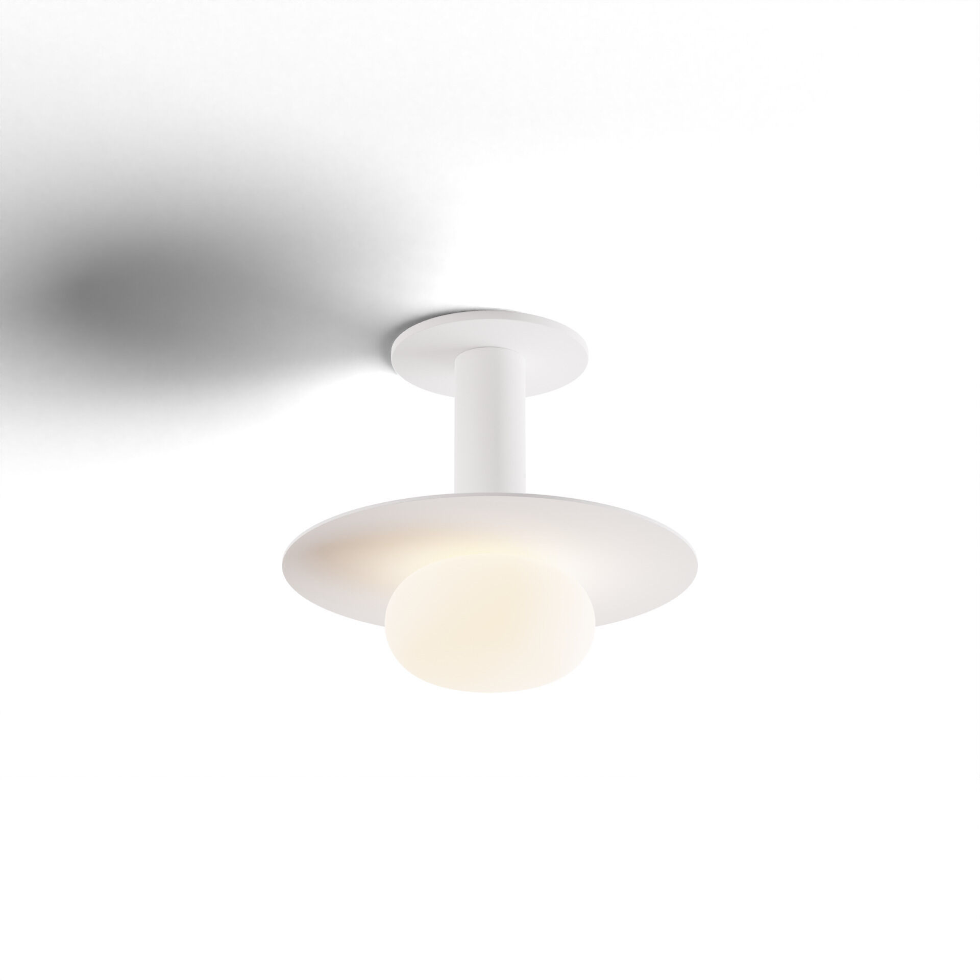 Combi LED 9 inch Matte White Pendant Ceiling Light, Suspension / Flush Mount 2-in-1