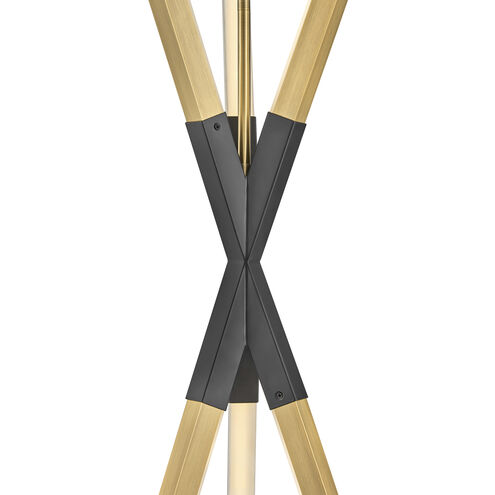 Rae LED 14.75 inch Lacquered Brass Chandelier Ceiling Light