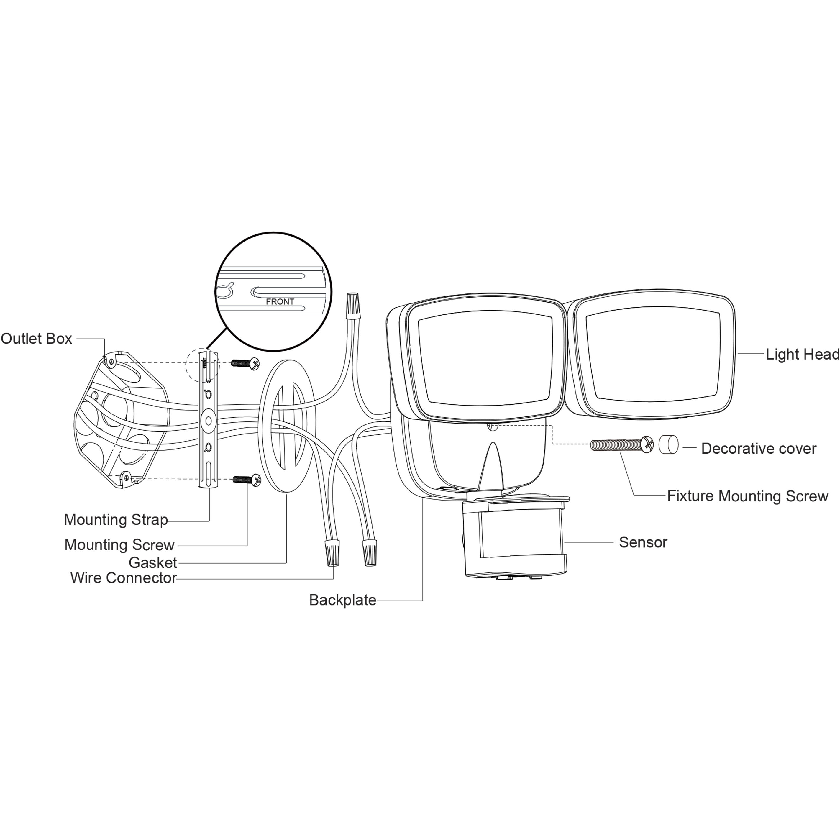 Outdoor Security LED 7.25 inch White Outdoor Security