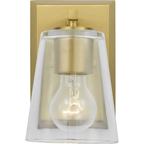 Vertex 1 Light 4.75 inch Brushed Gold Bath Light Wall Light