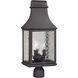 Forged Jefferson 3 Light 23 inch Charcoal Outdoor Post Light