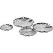 Lilypad Silver Dimensional Wall Art, Set of 4