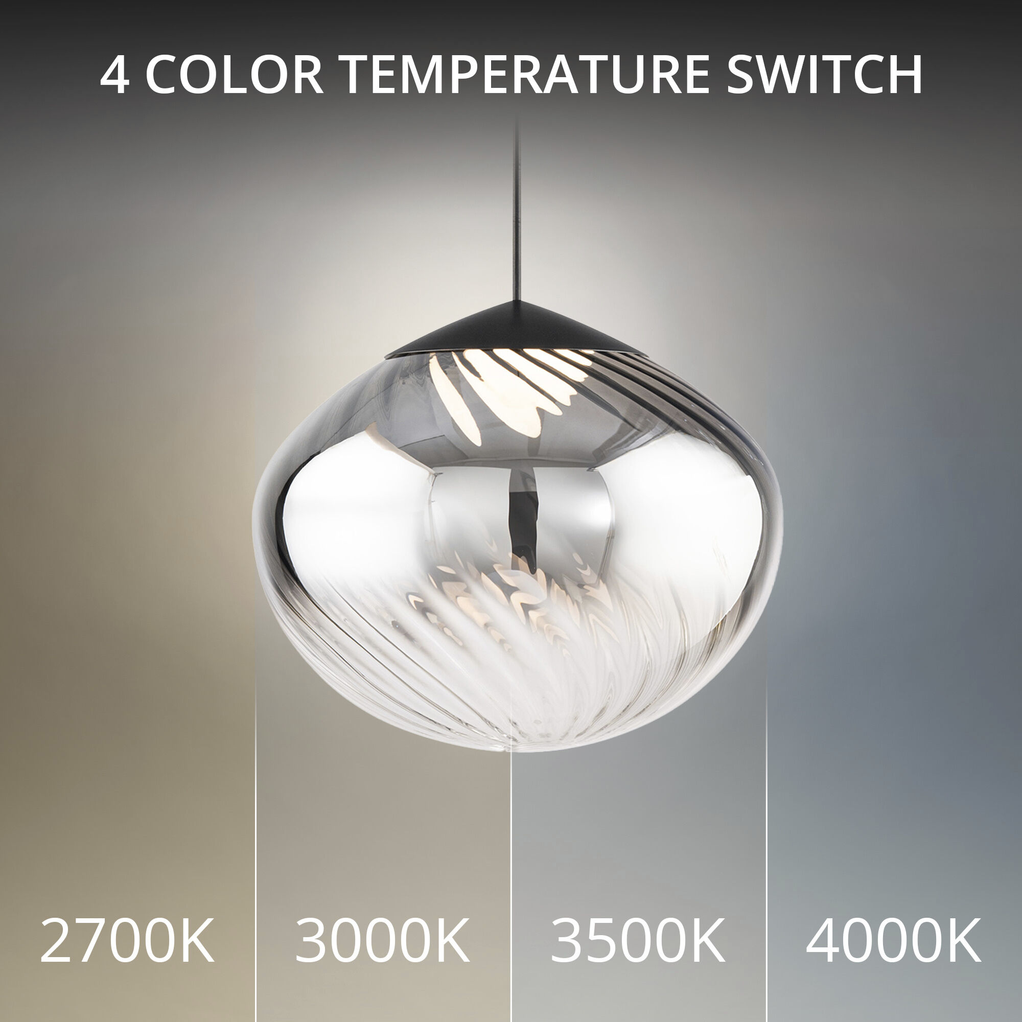Swayzey LED 14 inch Powder Coated Black Mini-Pendant Ceiling Light in Black Smoke Glass, dweLED