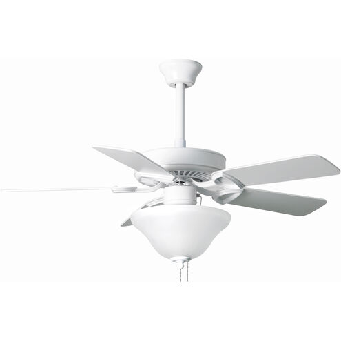 Atlas America 42 inch Gloss White with Reversible White/Light Oak Wood Tone Blades Ceiling Fan in USA, Atlas