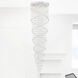 Double Spiral 9 Light 24 inch Chrome Flush Mount Ceiling Light