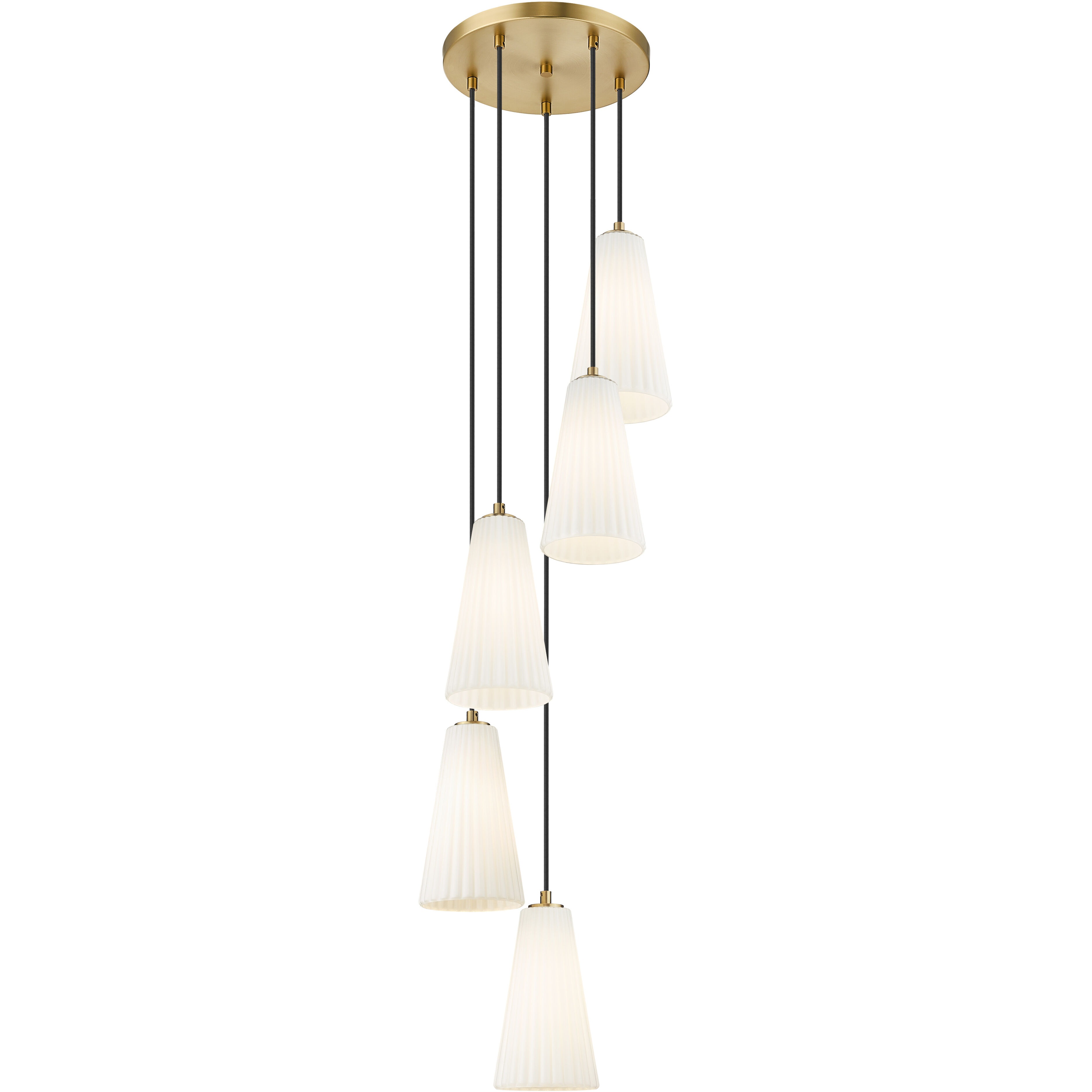 Farrell 5 Light 12 inch Modern Gold Chandelier Ceiling Light
