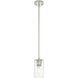 Downtown Urban Crown Point 1 Light 3.88 inch Polished Nickel Pendant Ceiling Light in Clear