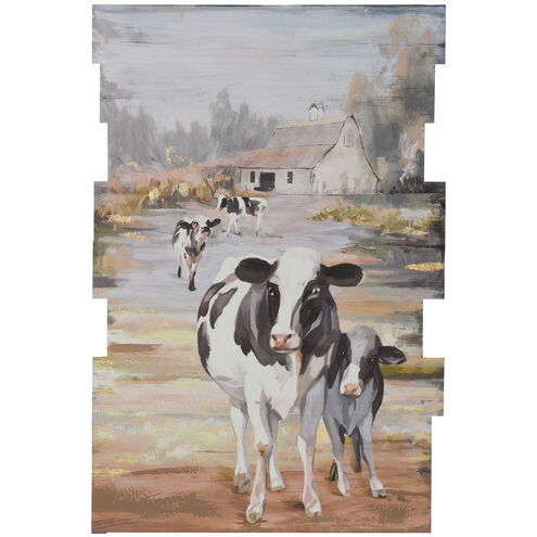 Coutnry Cow Black Wall Art