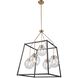 Bridgetown LED 28 inch Black and Harvest Brass Chandelier Ceiling Light