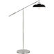 C&M by Chapman & Myers Wellfleet 46 inch 9 watt Midnight Black and Polished Nickel Floor Lamp Portable Light in Midnight Black / Polished Nickel