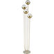 Haute Floreal 70 inch 60 watt Gold with White Floor Lamp Portable Light