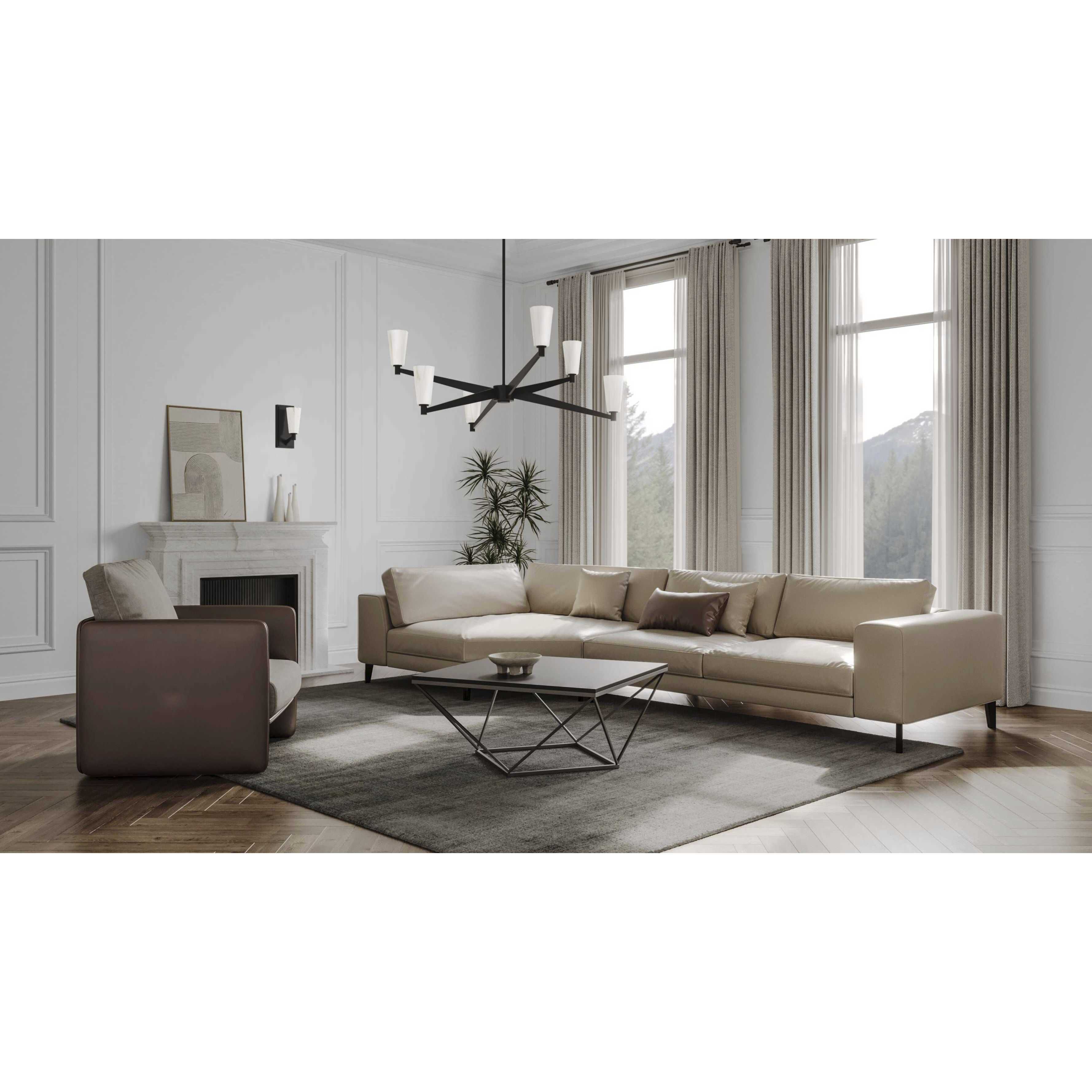 Tosca 1 Light 6 inch Matte Black Wall Bracket Wall Light, Design Series