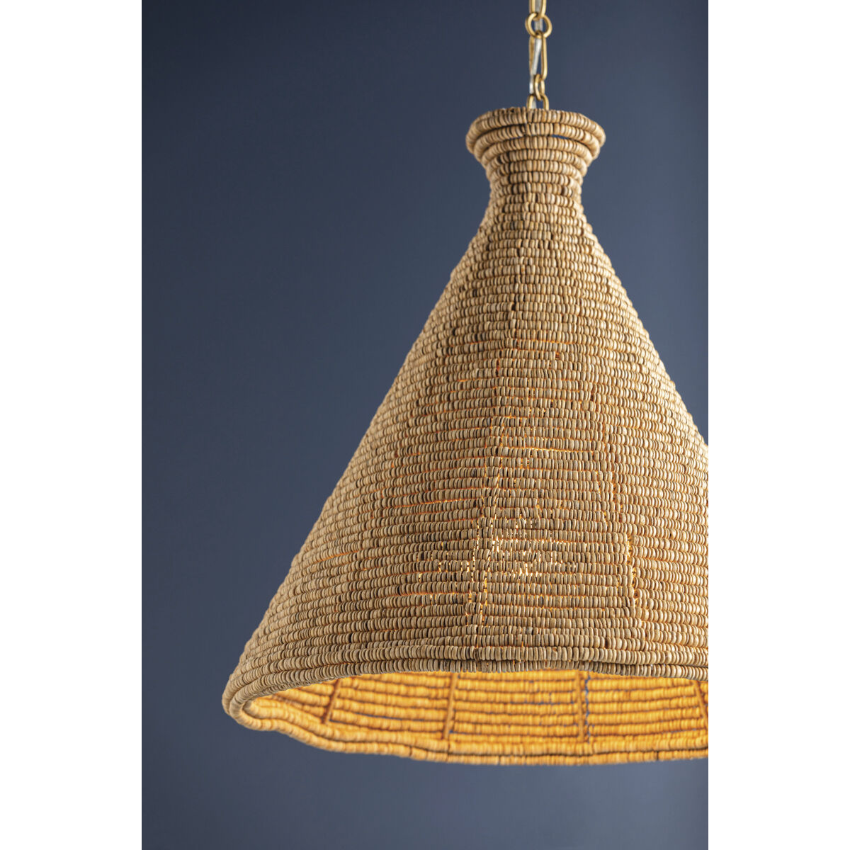 Tallman 1 Light 20 inch Vintage Gold Leaf Pendant Ceiling Light