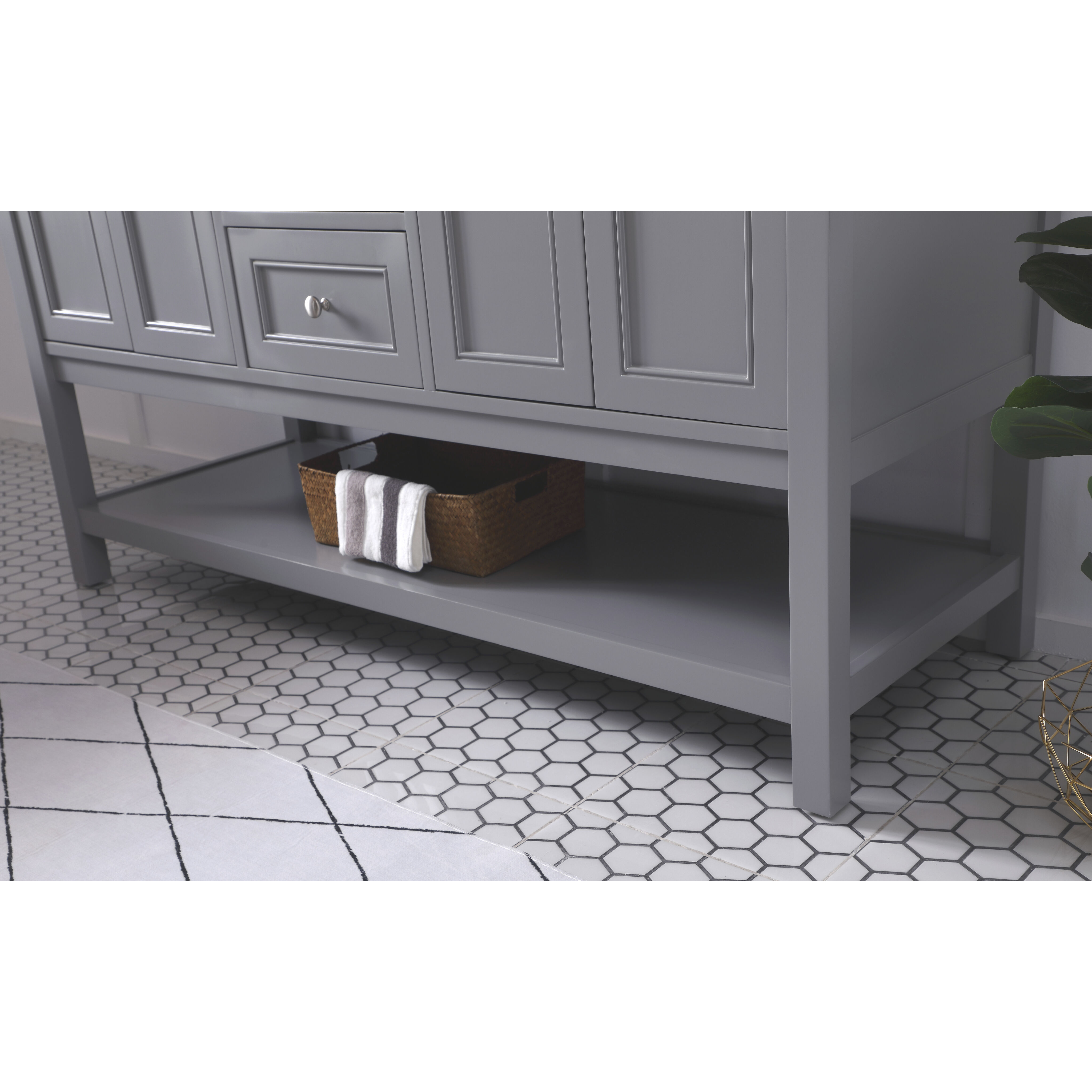 Metropolis 60 X 22 X 34 inch Grey Vanity Sink Set