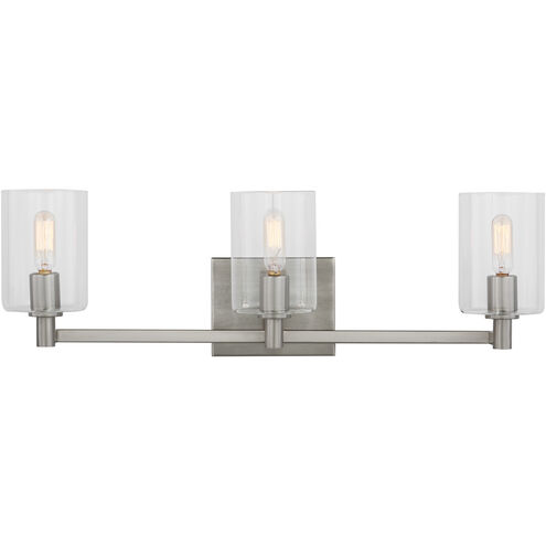 Fullton 3 Light 24.63 inch Brushed Nickel Bath Vanity Wall Light