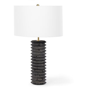 Noir 27 inch 150.00 watt Natural Stone Table Lamp Portable Light, Column