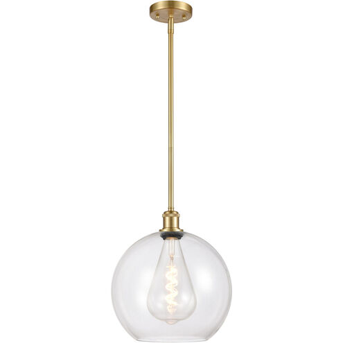 Ballston Athens 1 Light 12 inch Satin Gold Mini Pendant Ceiling Light in Clear Glass