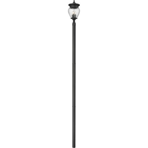 Davina 4 Light 143.25 inch Black Outdoor Post Mounted Fixture in G9