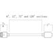 WAC 12VDC Snap-On Strip Light White Outdoor Strip Light Snap-On 12V Accessories in 6in Length Joiner Cable, WAC Lighting