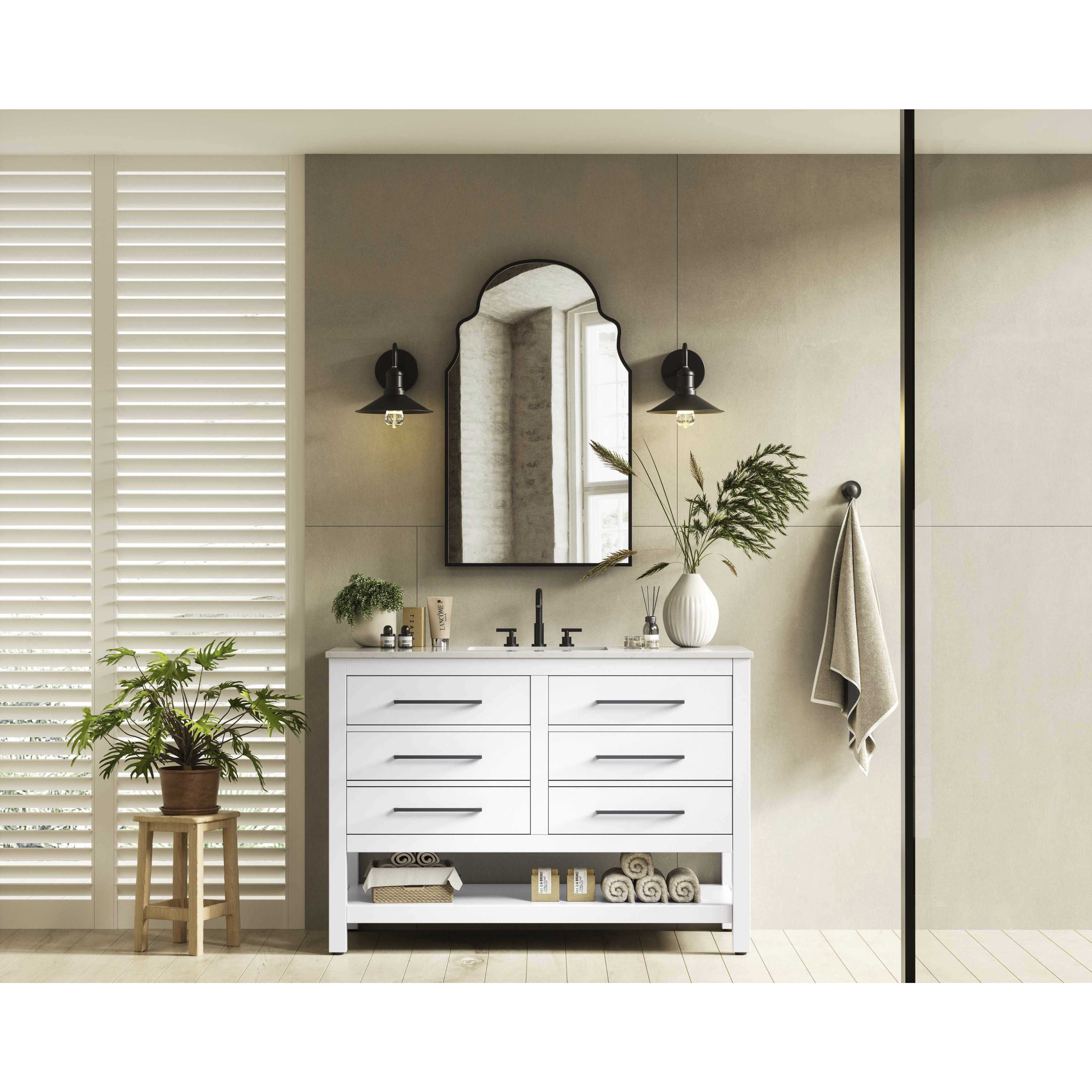 Karson 48 X 34 inch White Bathroom Vanity Cabinet