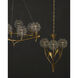 Dandelion 9 Light 38.5 inch Contemporary Silver Leaf and Silver and Contemporary Gold Leaf Chandelier Ceiling Light