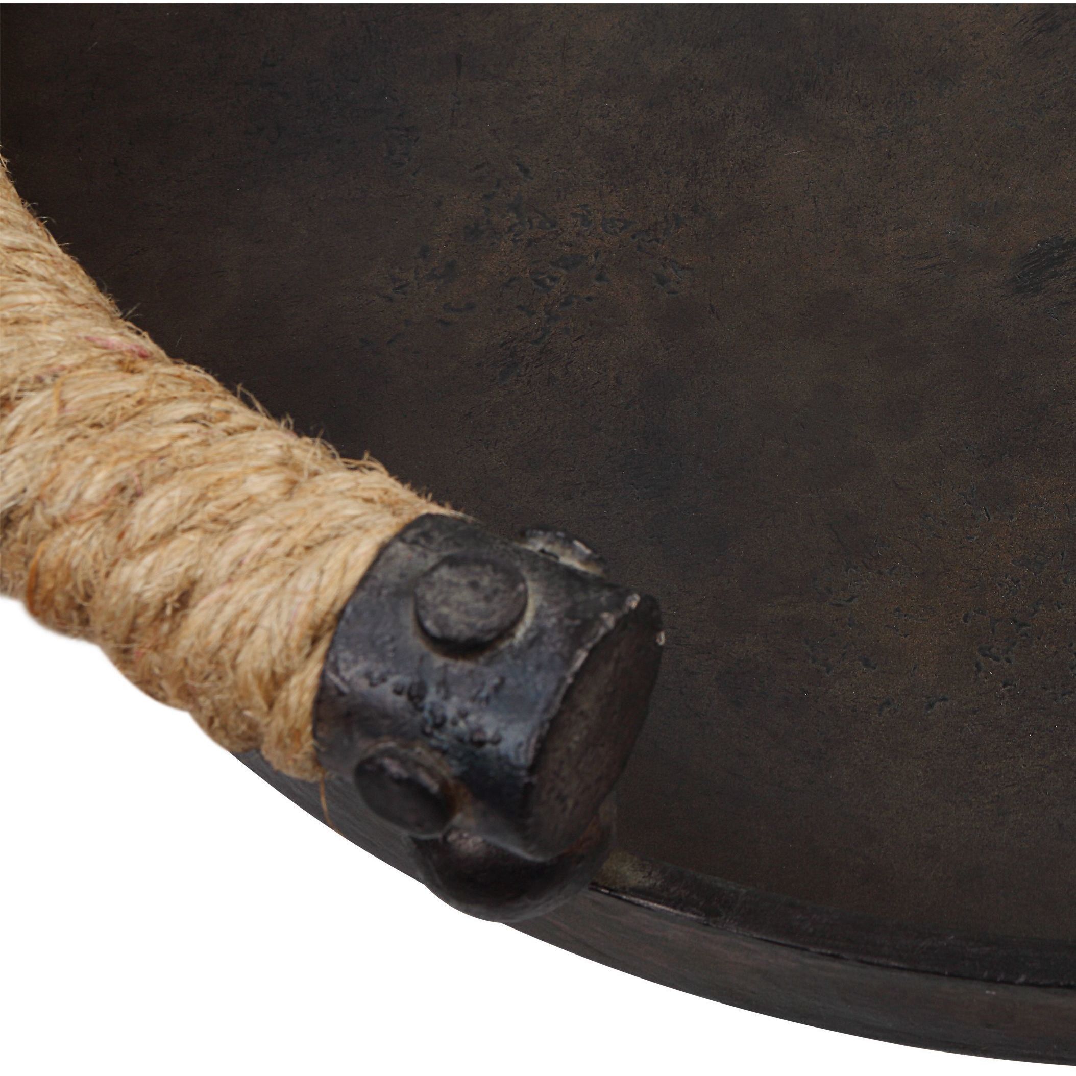 Viggo Rustic Oxidized Bronze with Natural Rope Trays