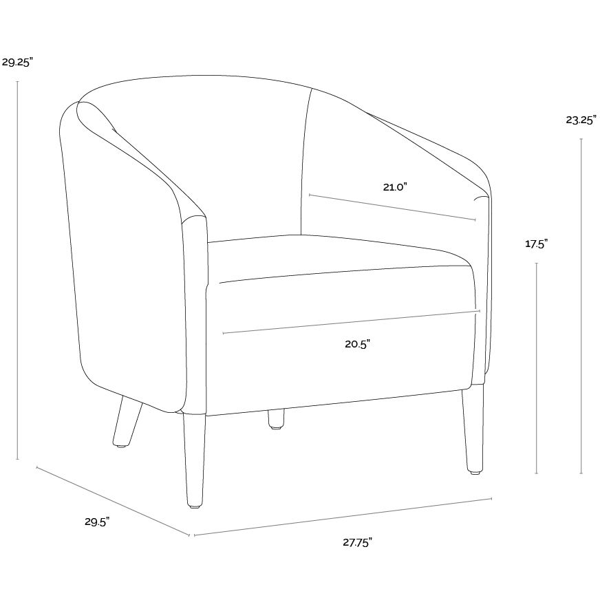 Sheva San Remo Winter Cloud / Antonio Charcoal Armchair