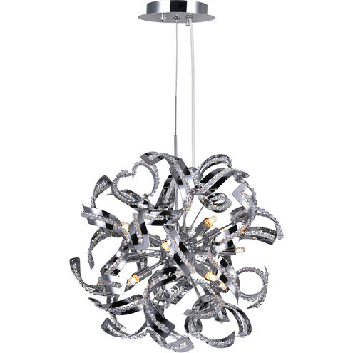 Swivel 12 Light 19 inch Chrome Chandelier Ceiling Light