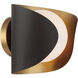 Flare 1 Light 8.5 inch Legacy Brass and Dark Bronze Vanity Light Wall Light