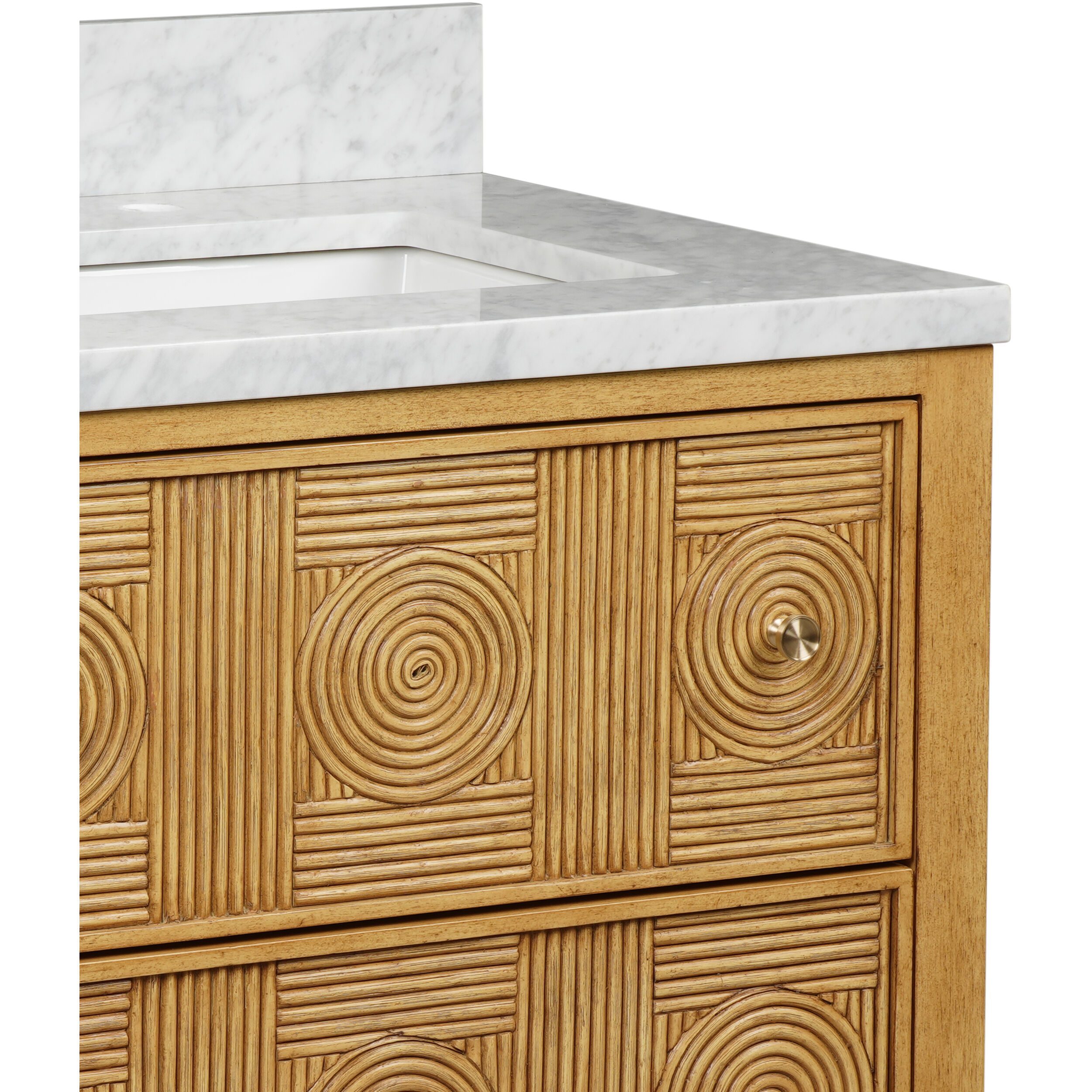 Santos 28 X 34 inch Sea Sand/Natural/White/Brushed Brass/Polished Nickel Vanity with Undermount Sink