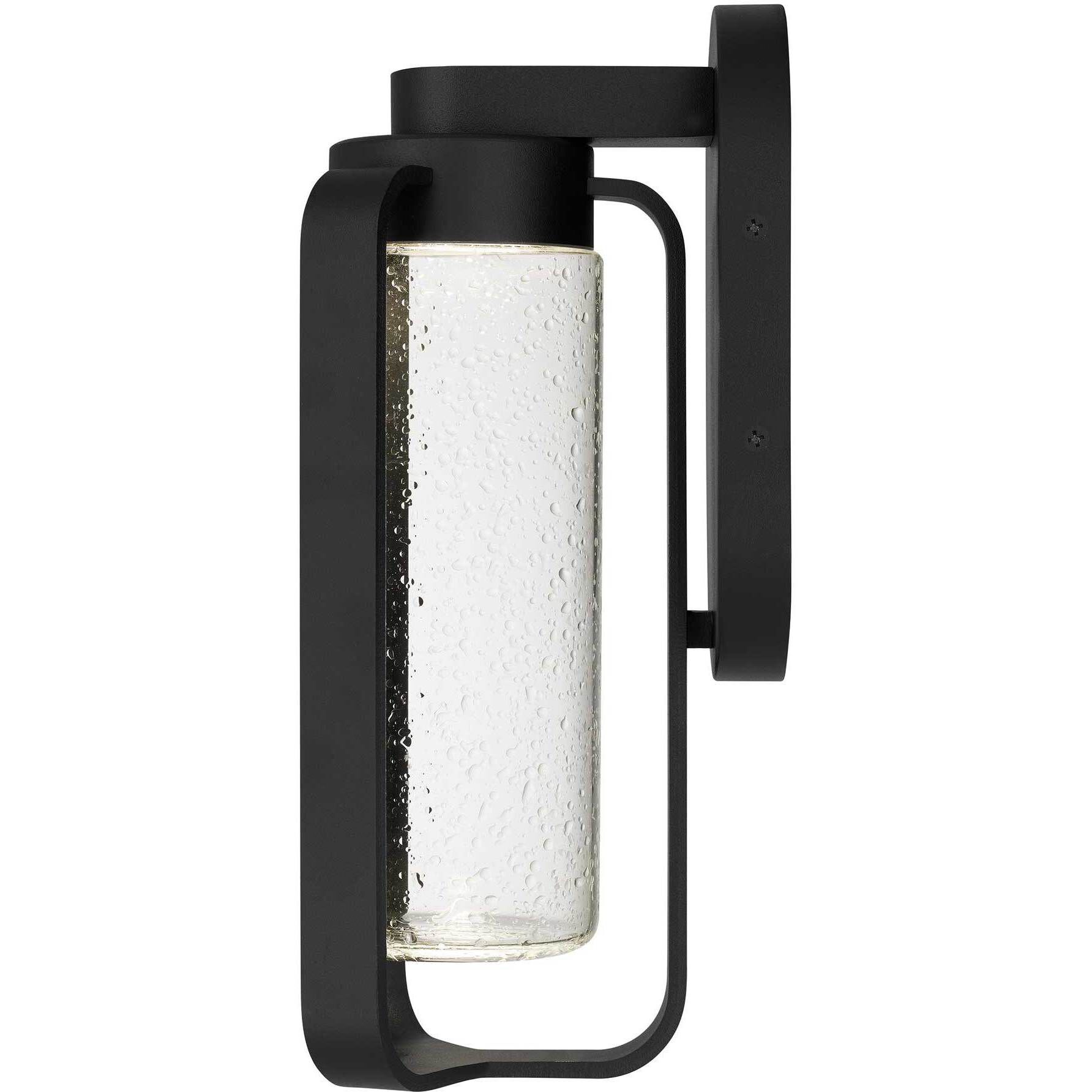 Clover LED 12 inch Sand Black Outdoor Wall Sconce