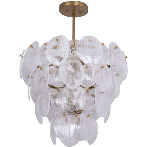 Lily 13 Light 28.03 inch Brushed Brass Chandelier Ceiling Light