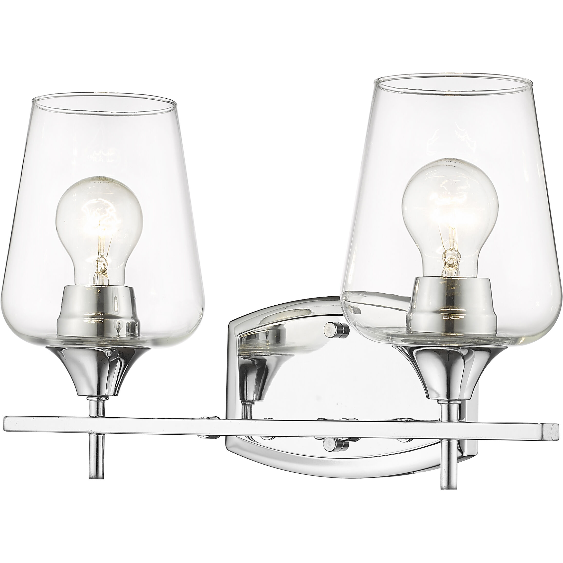 Joliet 2 Light 15 inch Chrome Vanity Wall Light