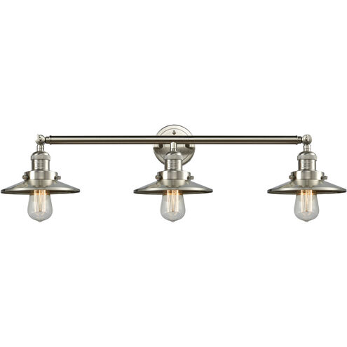 Franklin Restoration Railroad LED 32 inch Brushed Satin Nickel Bath Vanity Light Wall Light, Franklin Restoration