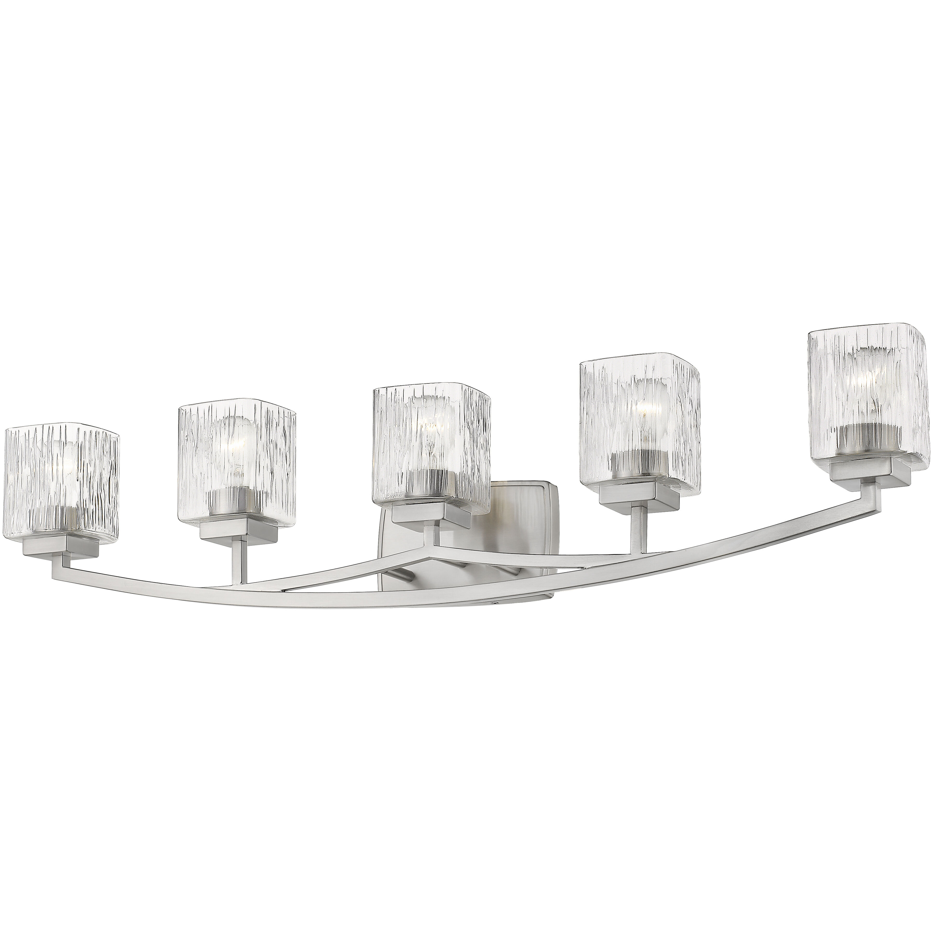 Zaid 5 Light 40 inch Brushed Nickel Vanity Wall Light