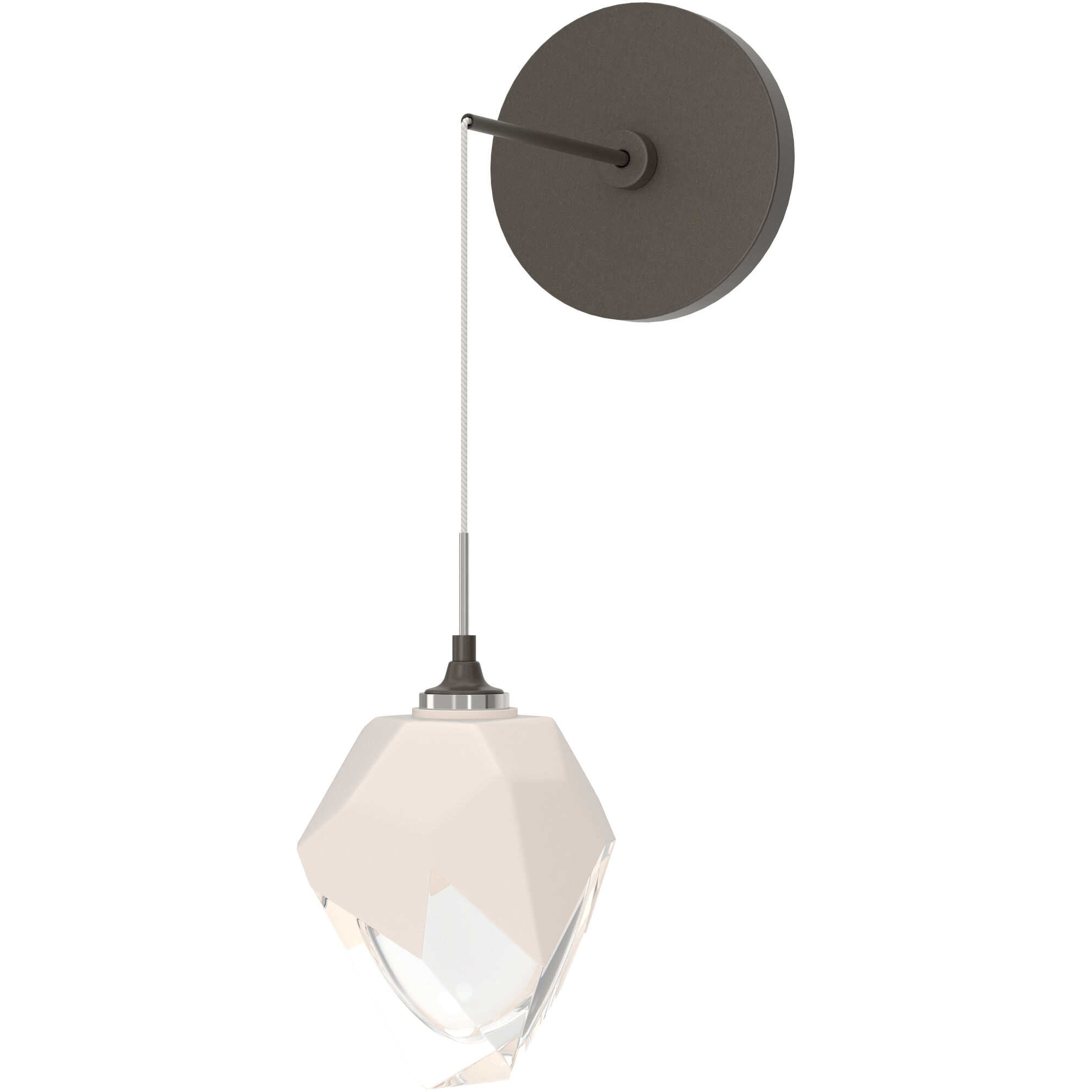 Chrysalis 1 Light 5.5 inch Dark Smoke Sconce Wall Light in White Crystal, Small