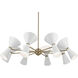 Phix LED 48.75 inch Champagne Bronze with White Chandelier Ceiling Light