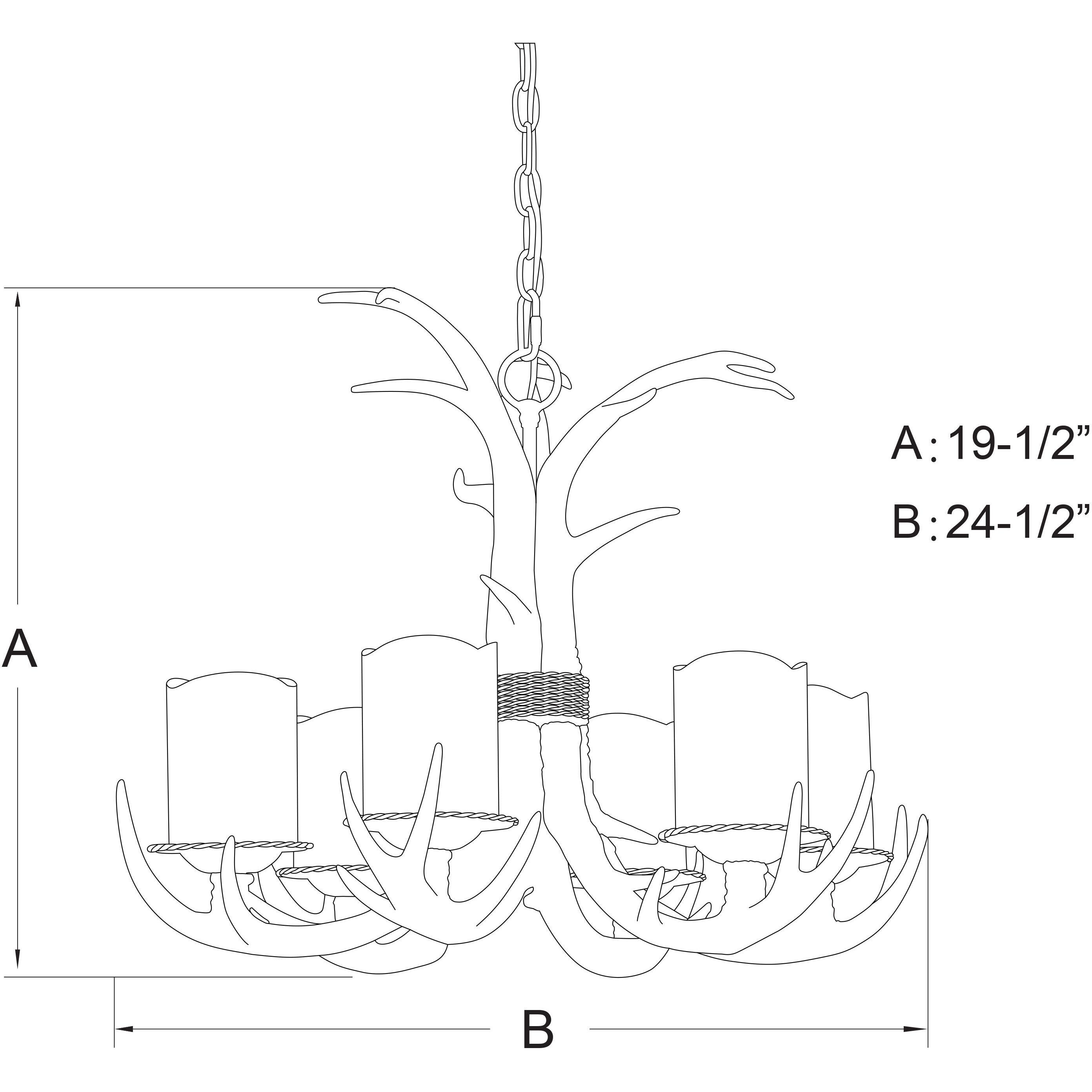 Yoho LED 24.5 inch Black Walnut Chandelier Ceiling Light