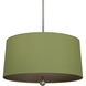 Williamsburg Custis 3 Light 15 inch Polished Nickel Pendant Ceiling Light in Parrot Green With Revolutionary Storm