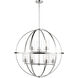 Alturas 9 Light 32.5 inch Brushed Nickel Chandelier Ceiling Light