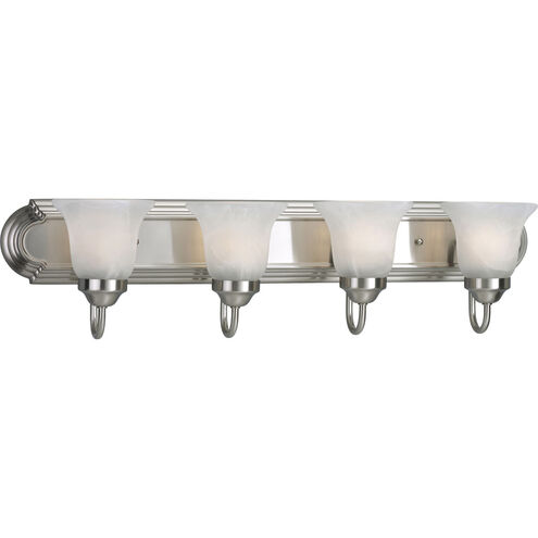 Builder Bath 4 Light 30 inch Brushed Nickel Bath Vanity Wall Light
