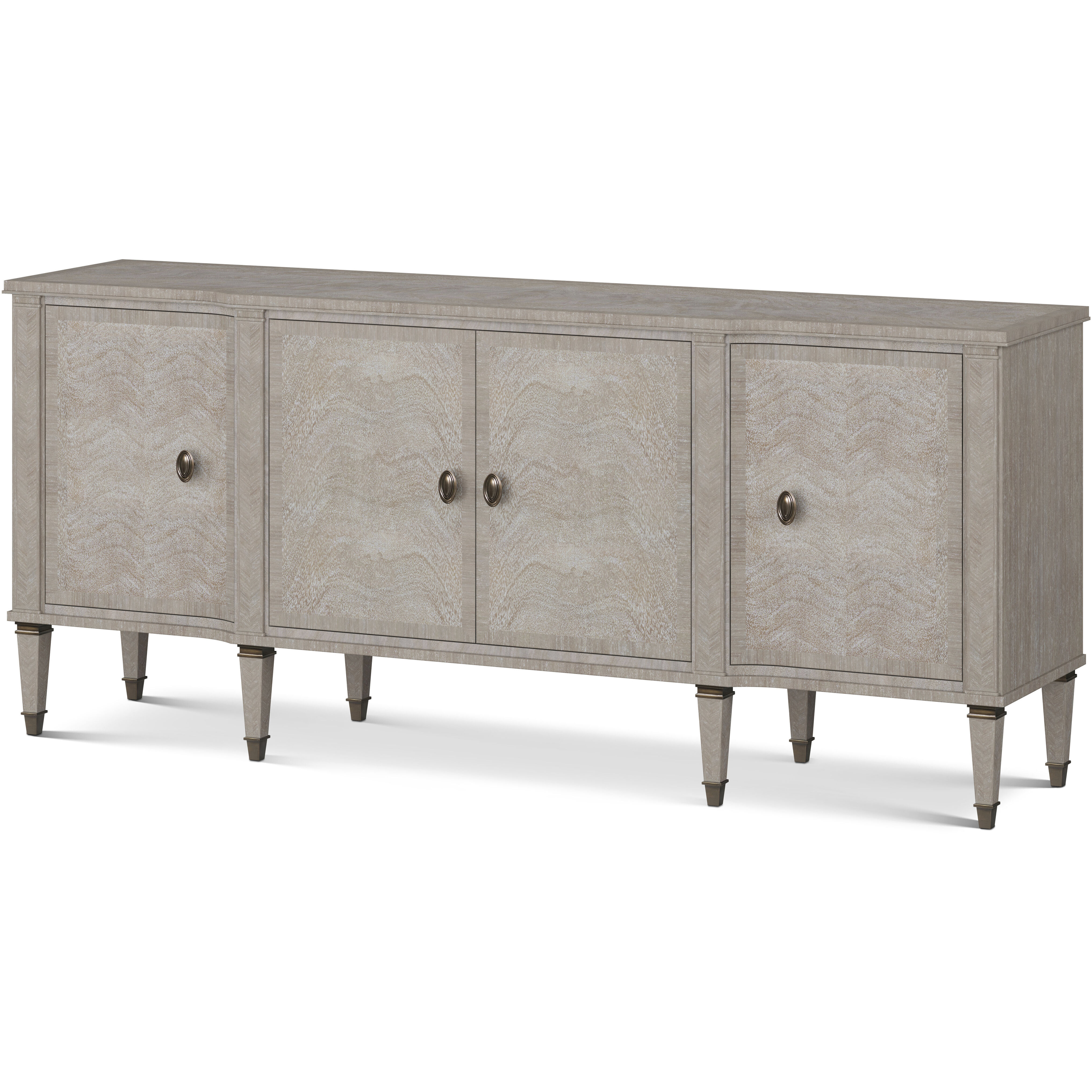 Eliot 84 X 20 inch Geo Coast Sideboard, Wooden, 4-Door, Marlborough by Alexa Hampton