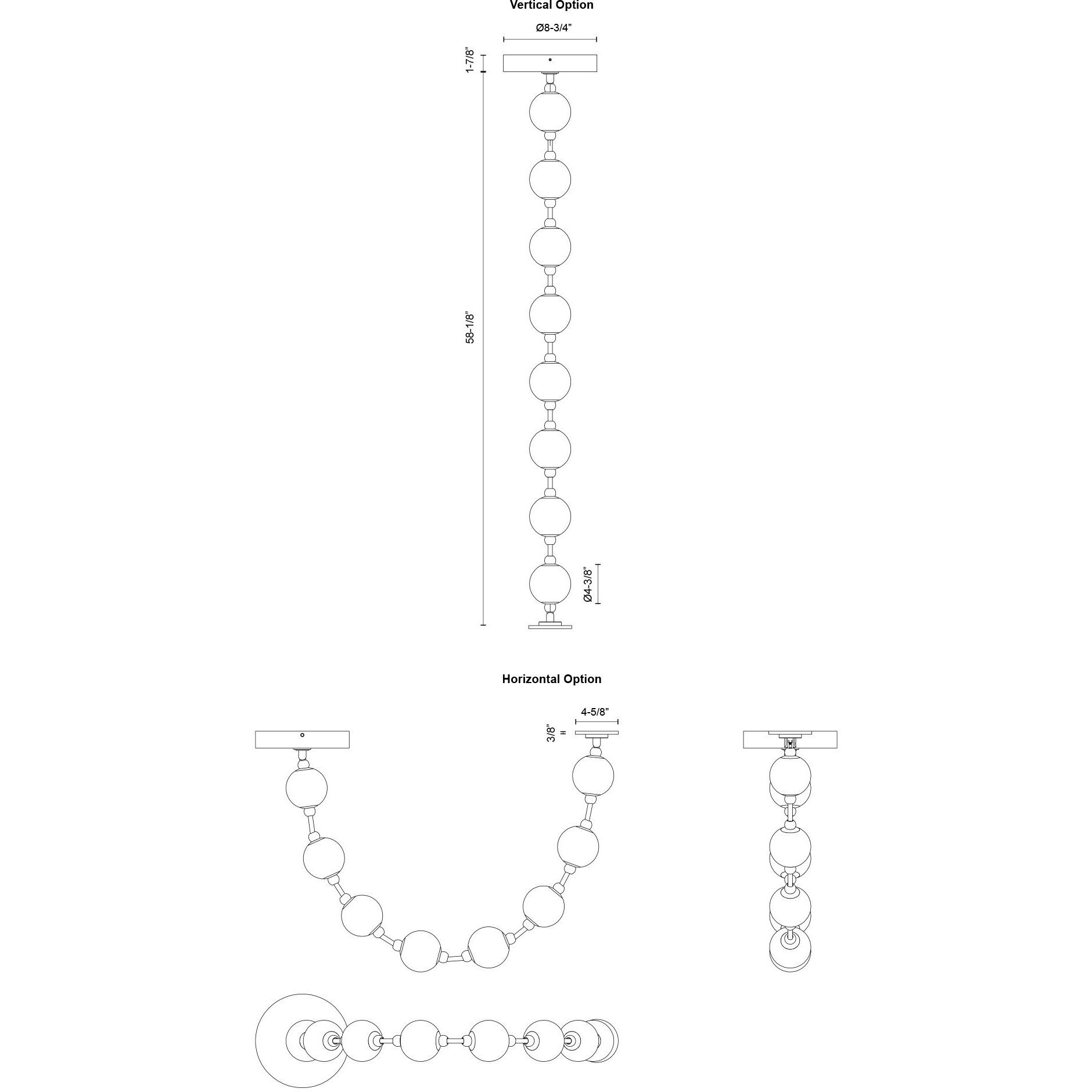 Marni Pendant Ceiling Light in Polished Nickel