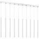 Forest LED 56.5 inch Chrome Linear Chandelier Ceiling Light in 10, 37, Matte White Steel